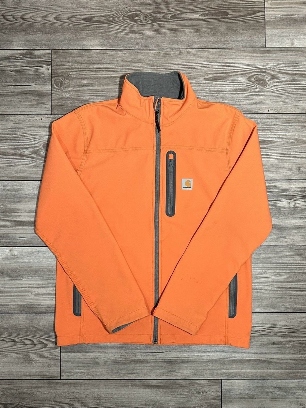 Carhartt Orange Full-Zip Softshell Jacket
